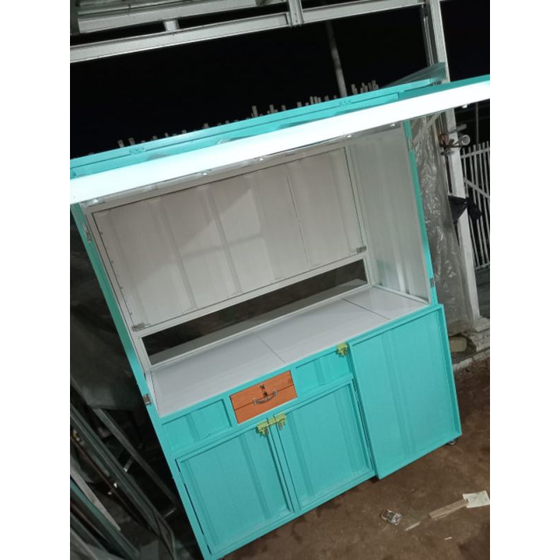 grobak usaha grobak jualan booth kontainer 150x60x200cm BERKUALITAS, FREE ONGKIR JADETA DAN BEKASI K