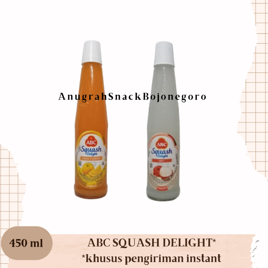 

ABC Squash Delight 450ml (Rasa Jeruk Florida / Leci)