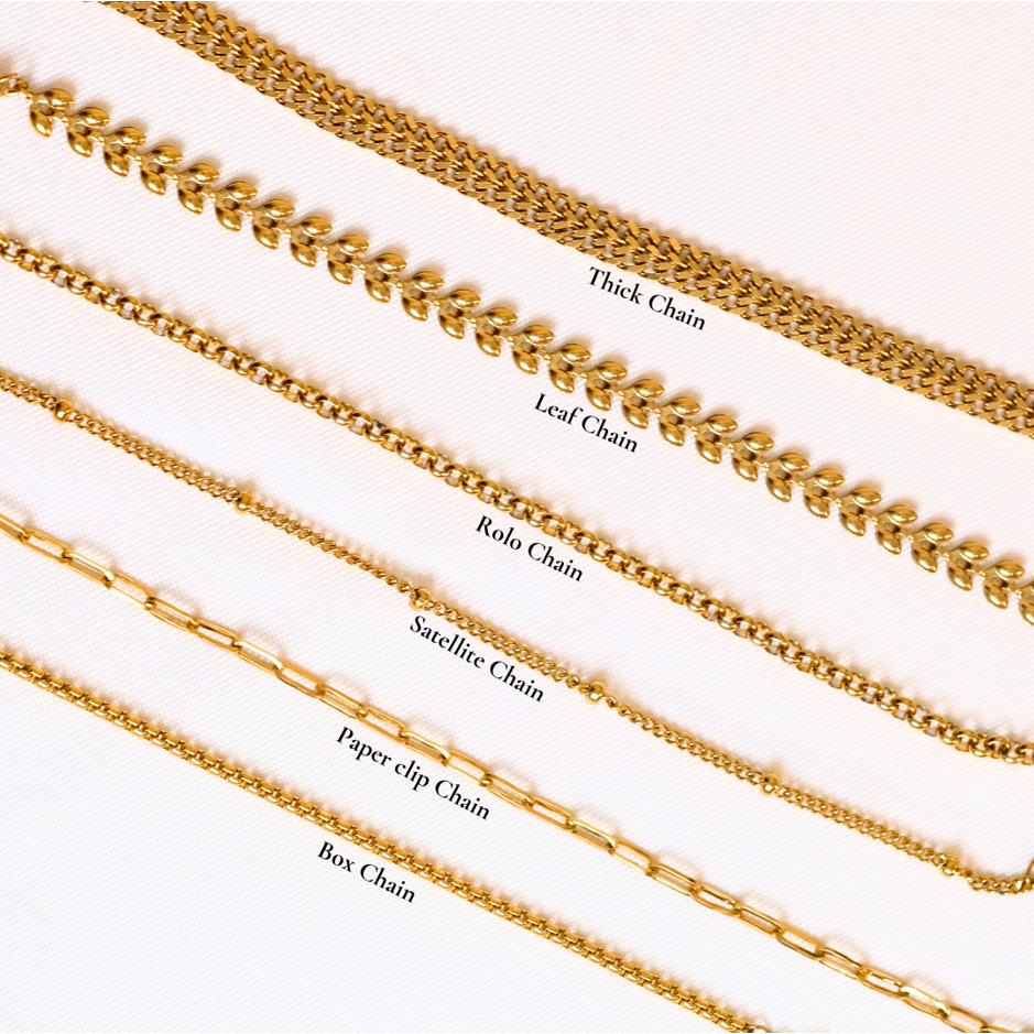 Rantai Gelang/ Kalung Titanium Stainless Steel Gold Plated