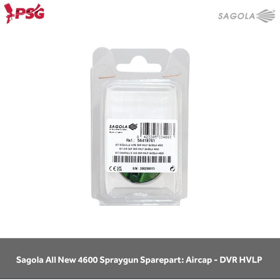 Sagola All New 4600 Spraygun Sparepart: Aircap - DVR HVLP