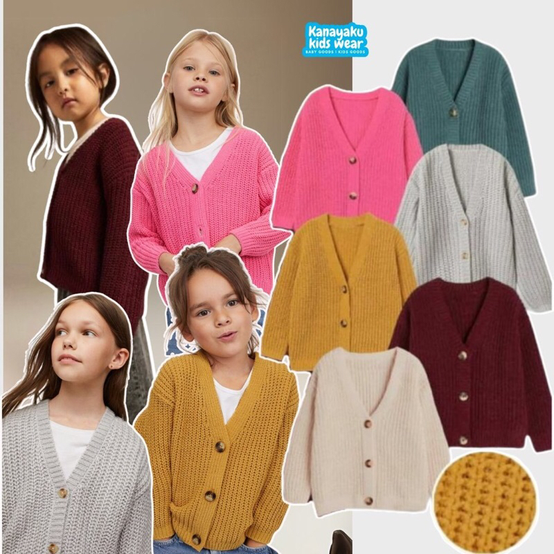 SWEATER CARDIGAN RAJUT KNIT ANAK PEREMPUN ZEVEN SEA FOR GIRLS SKU