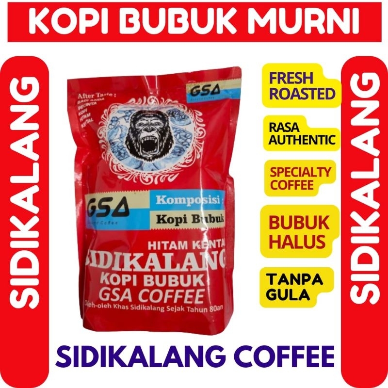 

Kopi Bubuk Sidikalang 1kg 1 kg Arabica Super Hitam Murni Tanpa Gula