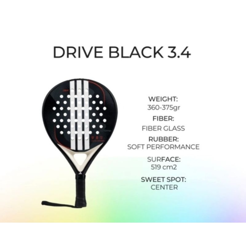 ADIDAS DRIVE BLACK 3.4 PADEL/RACKET/RAKET PADEL/ RAKET ADIDAS