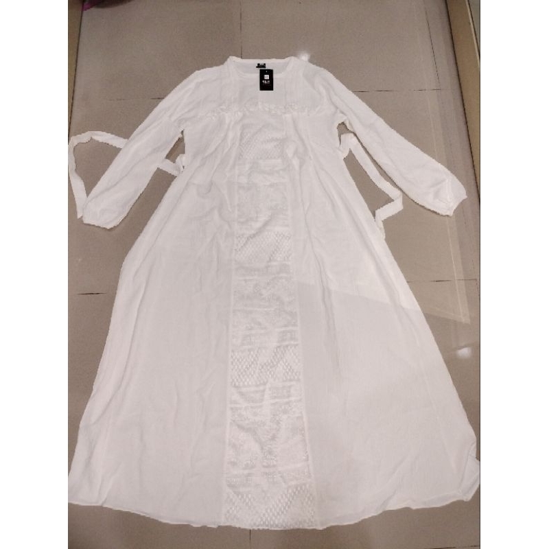 Gamis White New Crinkle