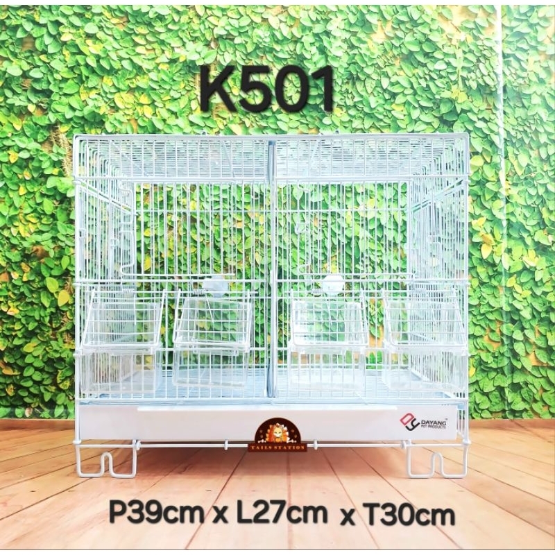 Dayang K501 Bird Cage Kandang Burung Sekat Besi Mini Finch Blackstrouth