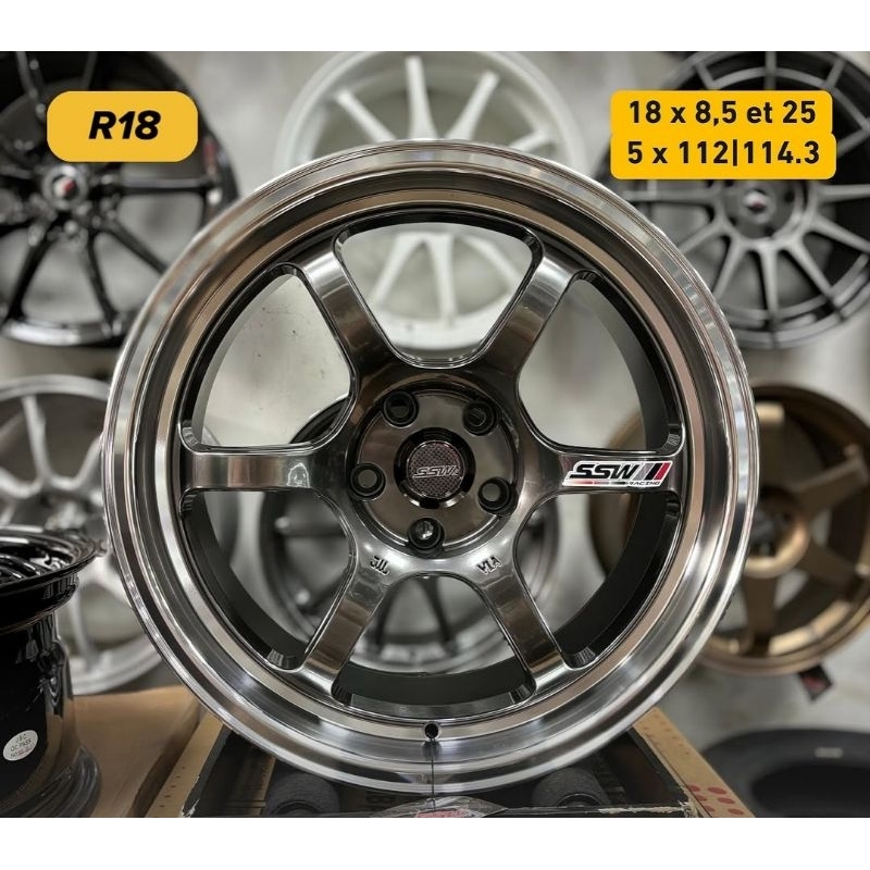 velg mobil ring 18 SSR TYPE C SSW ORIGINAL THAILAND PCD 5X112 velg racing mobil mercy r18 velg mobil