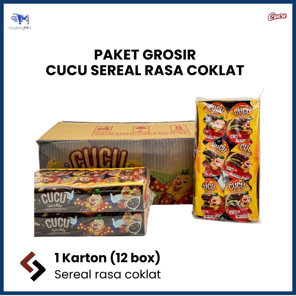 

[PAKET GROSIR 1 KARTON] CUCU SEREAL COKLAT | CUCU QUACKLE 1 KARTON@12PACK