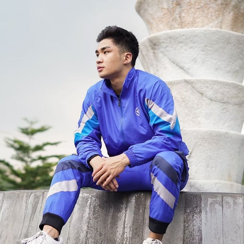 Setelan Baju Olahraga Outdoor pria wanita /Jaket celana olahraga Bahan Micro Fiber