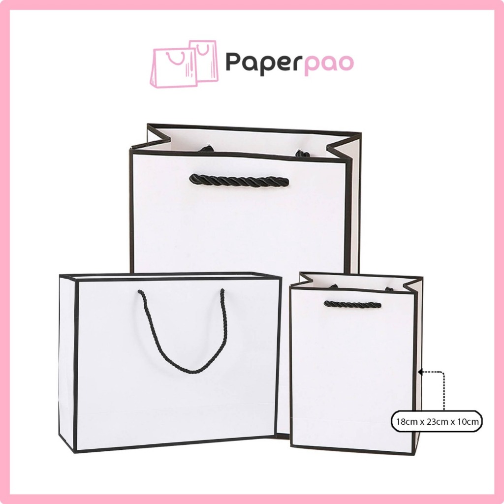 

PAPERPAO - Paper Bag Polos Goodie Hampers Tas Kantong Kertas Ulang Tahun Paperbag Polos Paper Bag Simpel Elegant