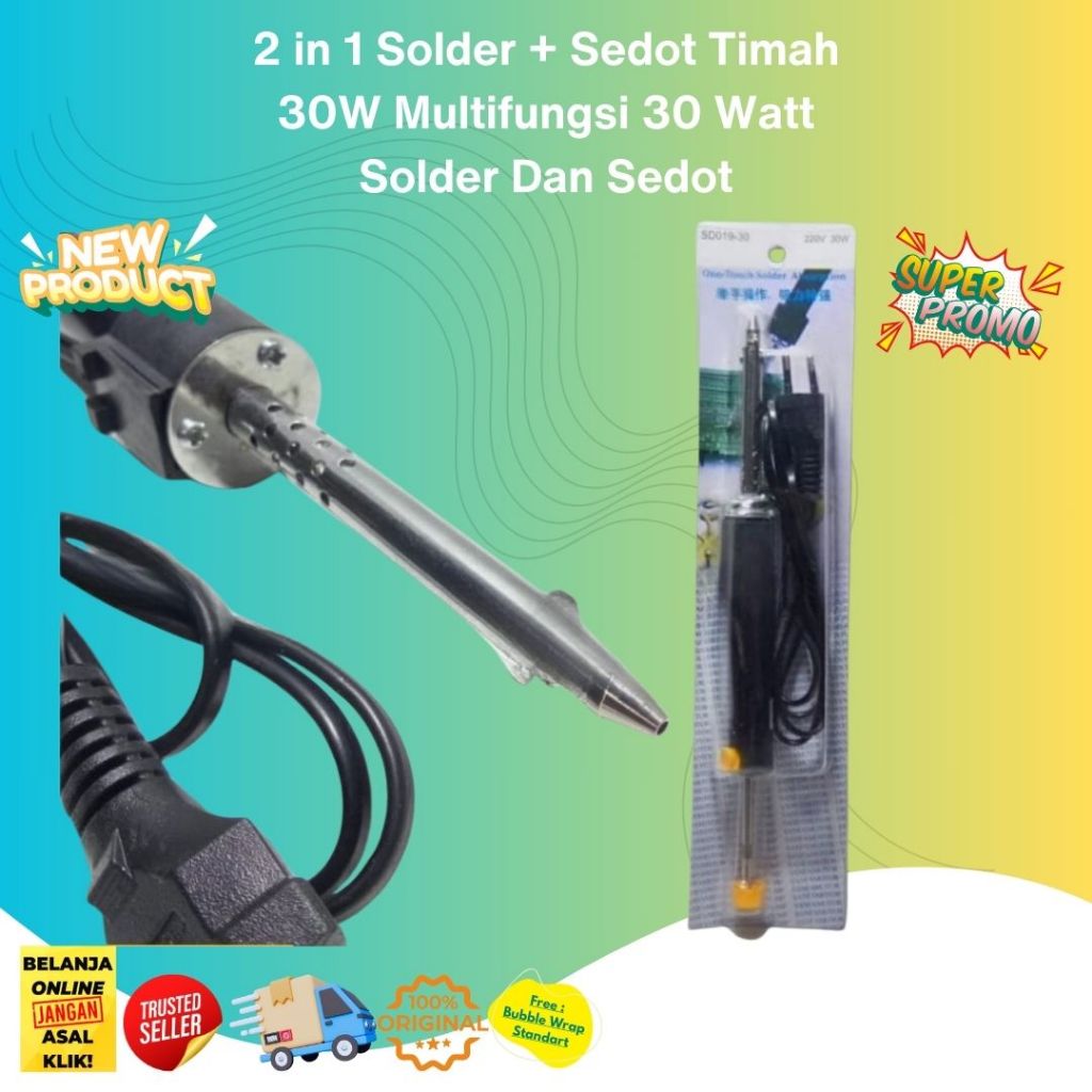 Solder 2in1 Sedotan Timah Elektrik 2in1 30 Watt 220V Multifungsi