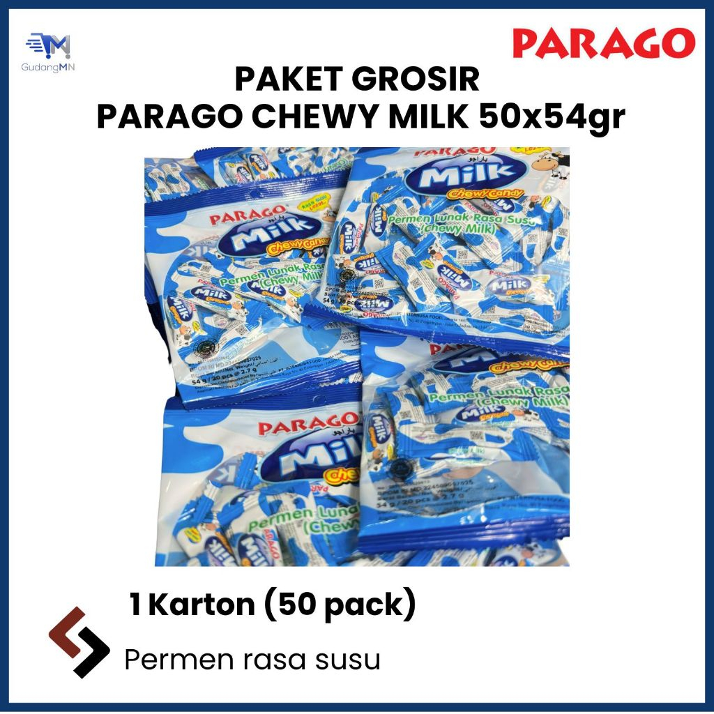 

[PAKET GROSIR 1 KARTON] PARAGO CHEWY MILK | PERMEN RASA SUSU