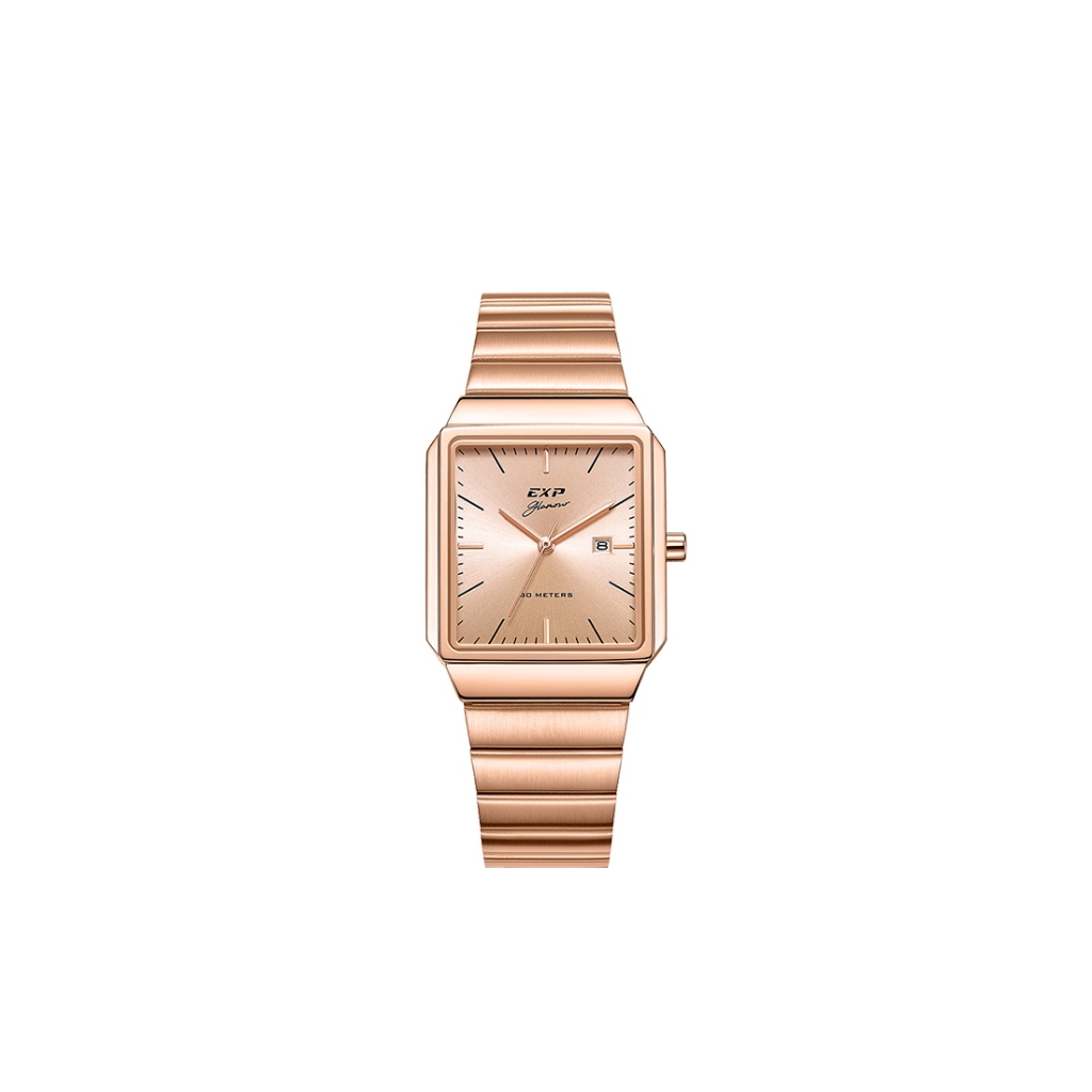 Jam Tangan Expedition Classic Women Quartz Band Rose Gold Rose Gold 28x37mm - E6854LDBRGLN