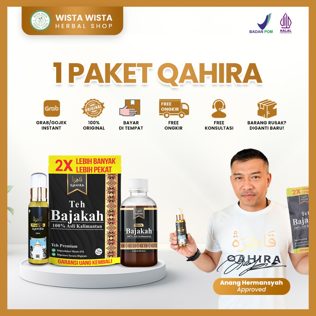 Qahira - Variasi Minyak + Madu + Teh Qahira | Minyak Oles Original & Bpom Teh Bajakah Menyembuhkan P