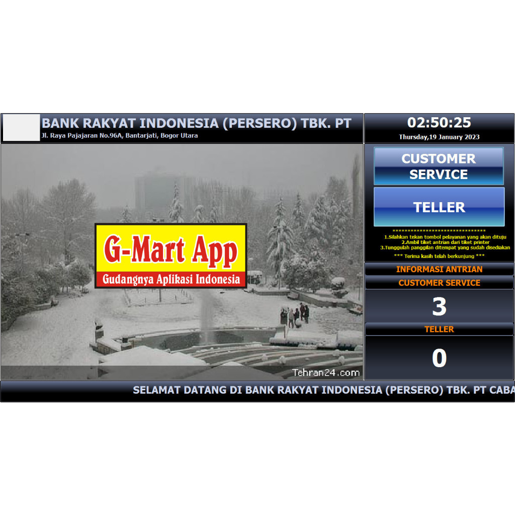 software antrian bank