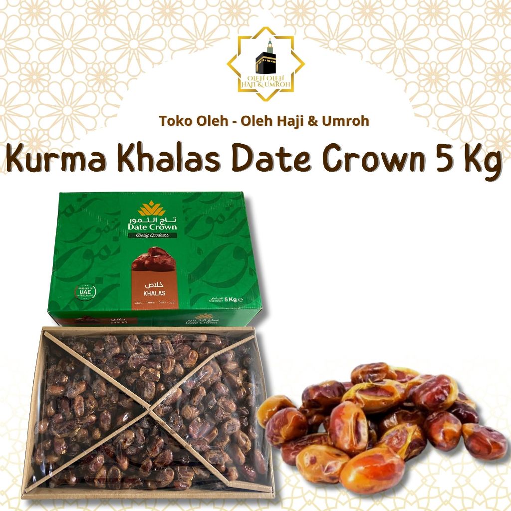 

KURMA KHALAS DATE CROWN KEMASAN 5 KG KURMA KHALAS PREMIUM BEST QUALITY ASLI ORIGINAL KHALAS KURMA ENAK MANIS LEGIT LEMBUT KURMA PUASA HALAL OLEH OLEH HAJI DAN UMROH