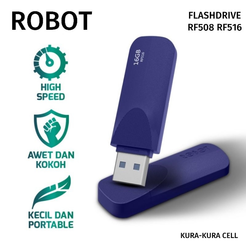 ROBOT Flashdisk/Flashdrive Original 8GB RF508 dan 16GB RF516