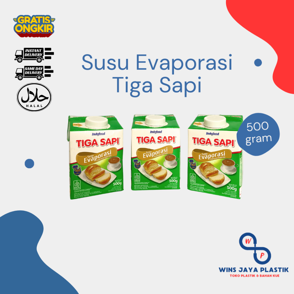 

Tiga Sapi Susu Evaporasi 500g | Evaporasi Tiga Sapi | Indofood