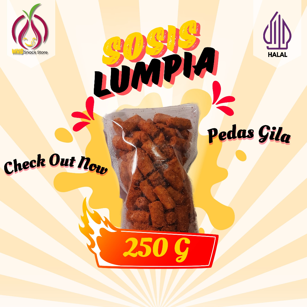 

Lumpia Sosis Krispi Daun Jeruk WHB Snack 250 gr