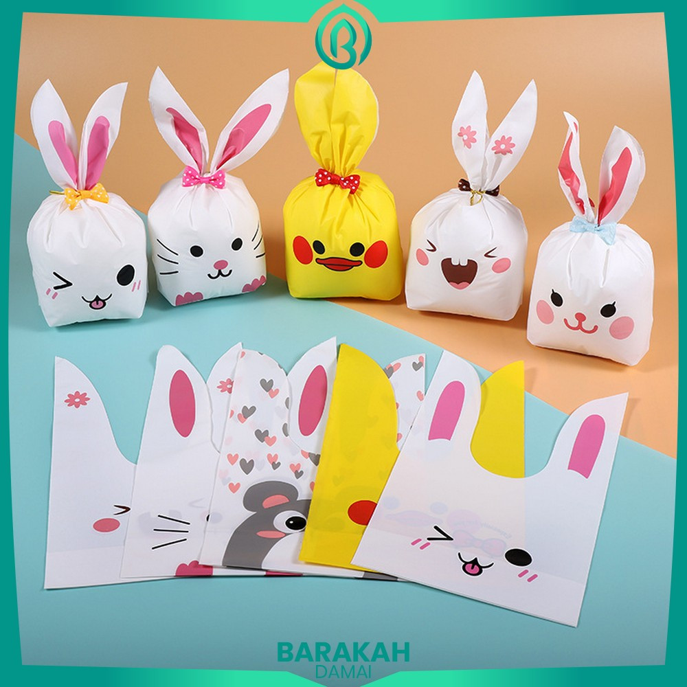 

Plastik Bingkisan Ultah Anak Karakter Kelinci Lucu / Plastik Goodie Bag Kantong Souvenir Snack Rabbit Plastic Bag Barakah Damai C1181