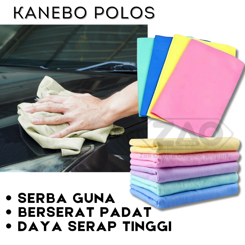 Lap Kanebo Refill | Daya Serap Tinggi | serat Lembut dan Kuat | tebal 2mm | Kanebo Plas Chamois 42 x