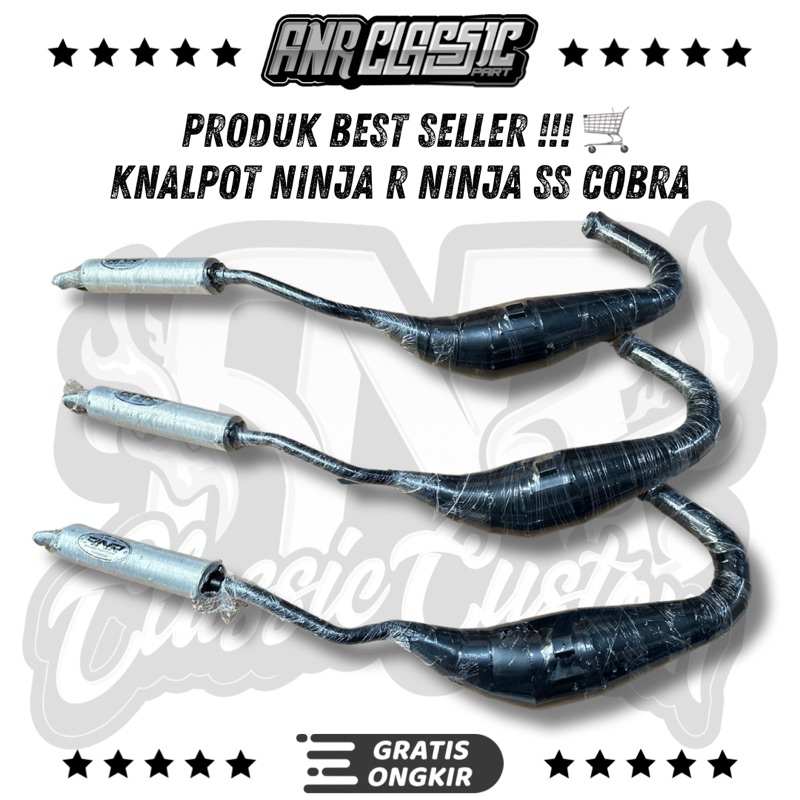 KNALPOT NINJA R NINJA SS COBRA POSTEP STANDAR KNALPOT NINJA SS MODEL COBRA ANR MUFFLER