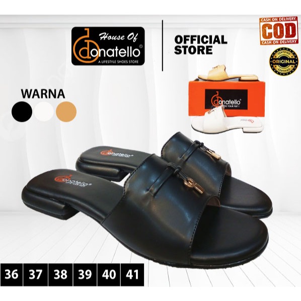 Donatello sandal sendal flat kasual ringan anti slip wanita perempuan dewasa ORIGINAL