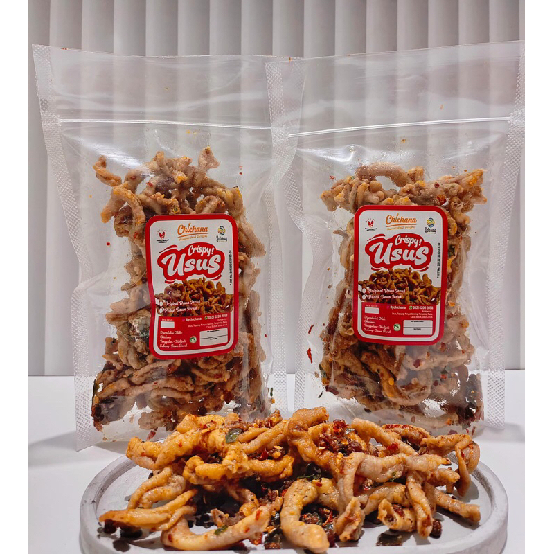 

Usus Crispy Pedas Daun Jeruk & Original 265 gr By Chichana