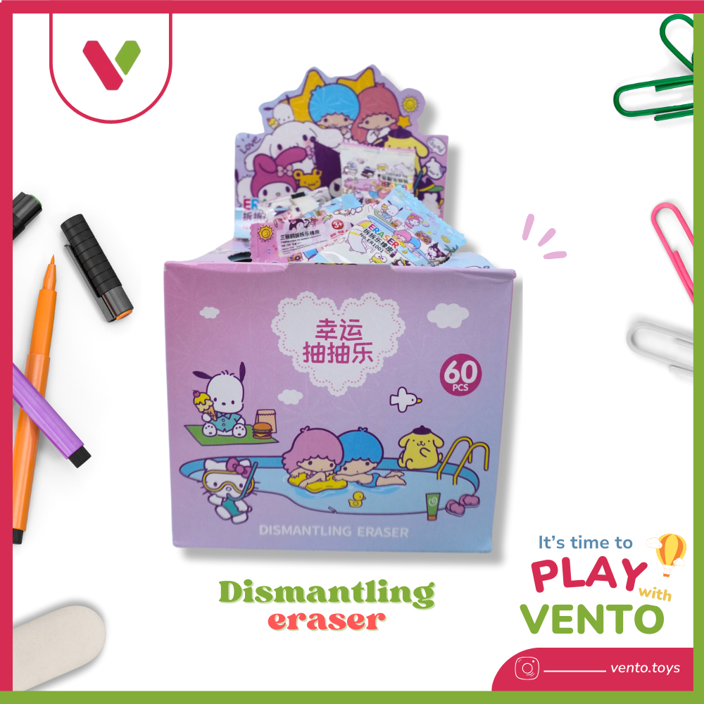 

[Vento toys] Penghapus sekolah anak Karakter Lucu Sanrio min pembelian 5PCS