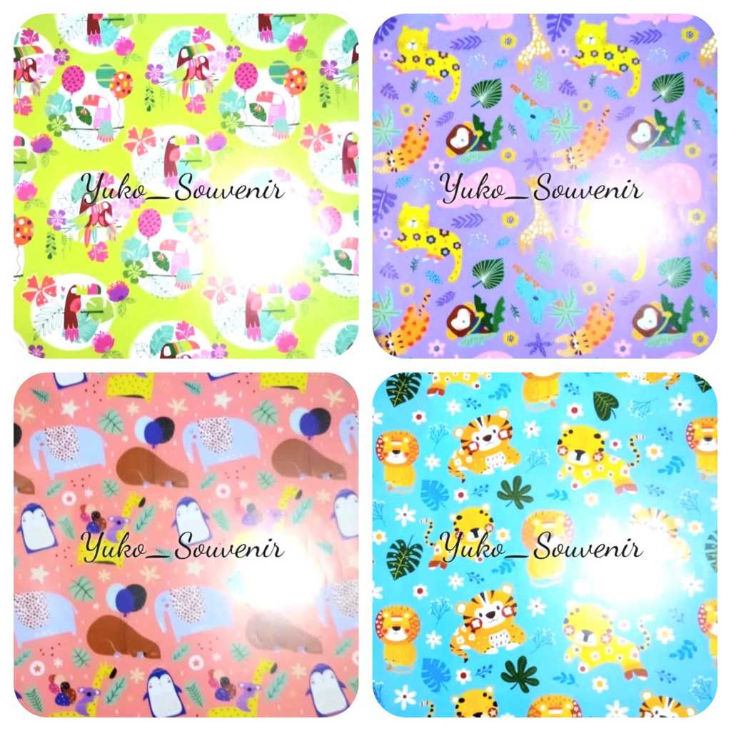 

Kertas Kado binatang Merk kiky kertas Kado Kiky Gambar Binatang Abstrak Glossy Tebal