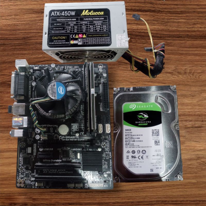 Motherboard H81 LGA 1150 PAKETAN PSU, HDD, RAM