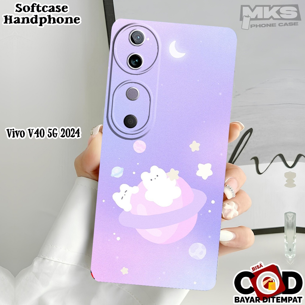 Case VIVO V40 5G - Motif PURPLE - Kesing Handphone - Softcase VIVO V40 5G - Kesing HP VIVO