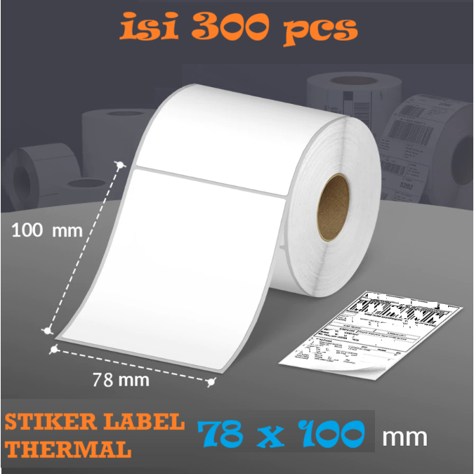 

bib Label stiker Thermal 78x100mm isi pcs Wateroof Sticker Label GAP Label Kertas 78mm x 100mm