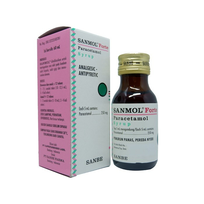 SANMOL FORTE SIRUP 60 ML / OBAT DEMAM NYERI ANAK / SANMOL OBAT PANAS ANAK