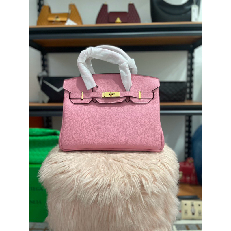 Tas Wanita Mirror Tas 25Birkin Pink Gold Hardware Tas Wanita 2530HERMES BIRKIN30