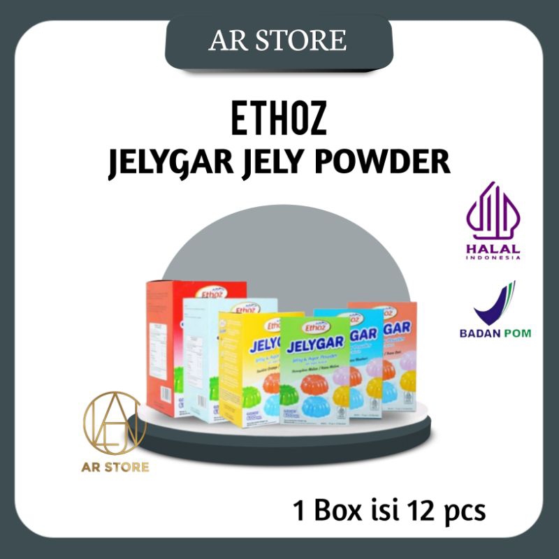 

ethoz jelygar jely dan agar-agar powder 1 box isi 12