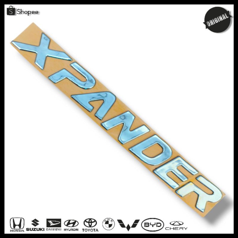 Emblem XPANDER Kap Mesi/ Emblem Tulisan XPANDER/ Emblem XPANDER Kap Mesin Original