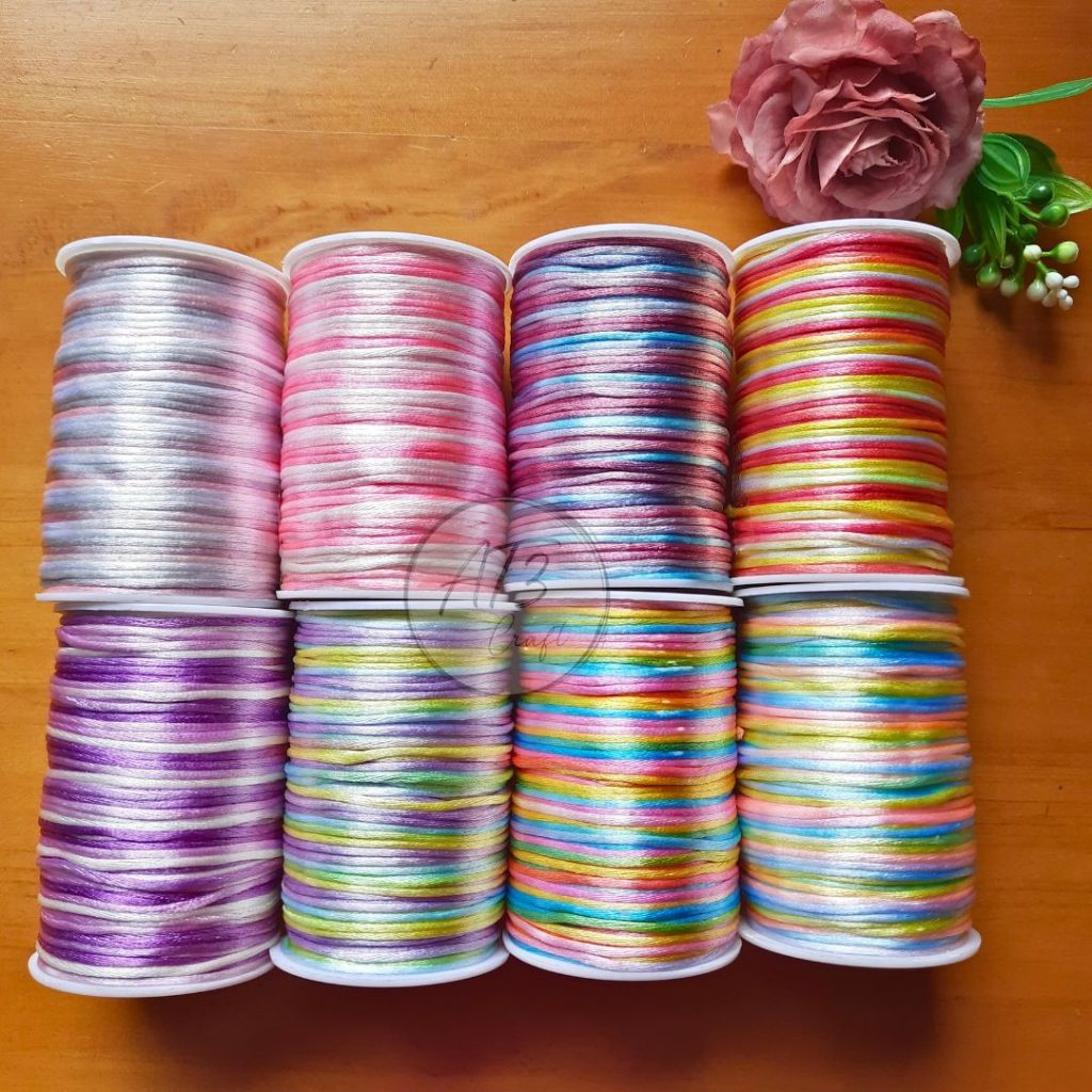 [3 METER] Tali Cina Warna Gradasi 2mm / Tali Satin / Tali Satin Cina