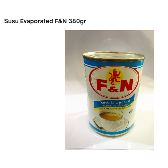 

Susu Evaporated F&N 380gr