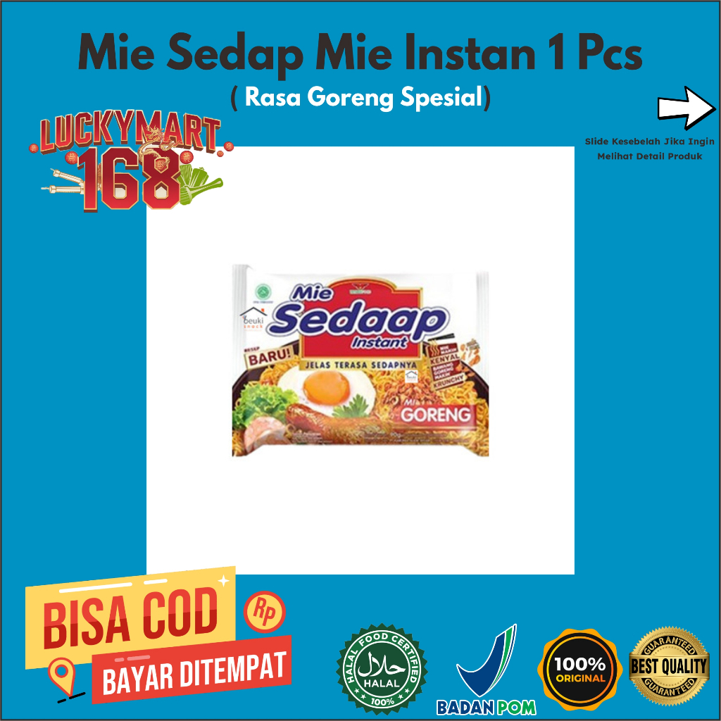 

Mie Sedap Mie Instan Goreng 1 Pcs x 90Gr