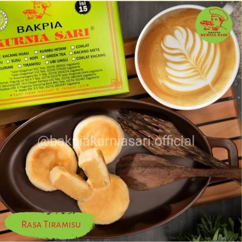 

Bakpia Kurnia Sari Asli Jogja Rasa Tiramisu isi 15