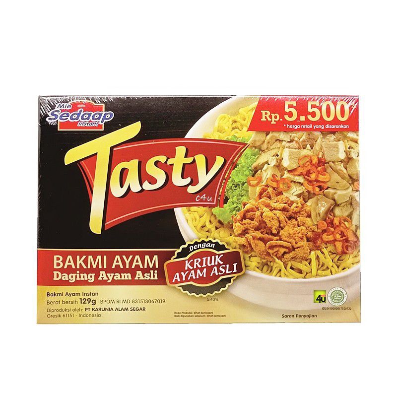 

Sedaap Mie Tasty Bakmi Ayam 129 gr