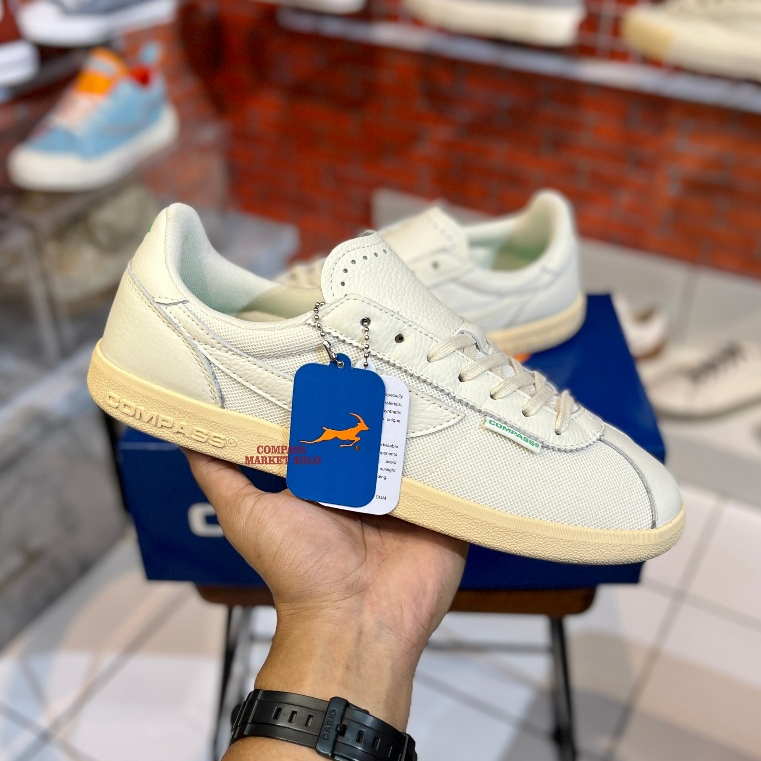 [ORIGINAL] SEPATU COMPASS TRIBUNE WHITE GREEN || COMPASS TRIBUN