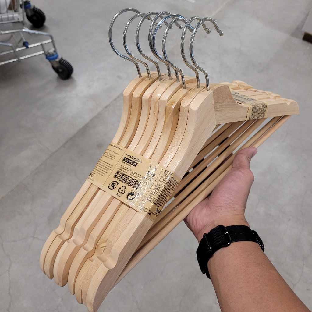 Gantungan Baju Kayu Ikea isi 8 pcs Gantungan Baju Aestetic