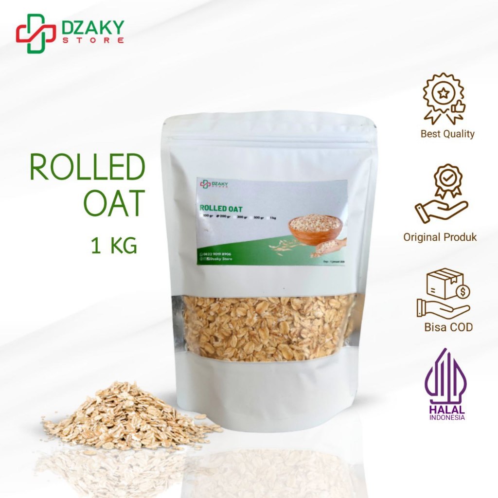 

Reguler Rolled Oat 1 kg - Oatmeal Gandum Utuh Original