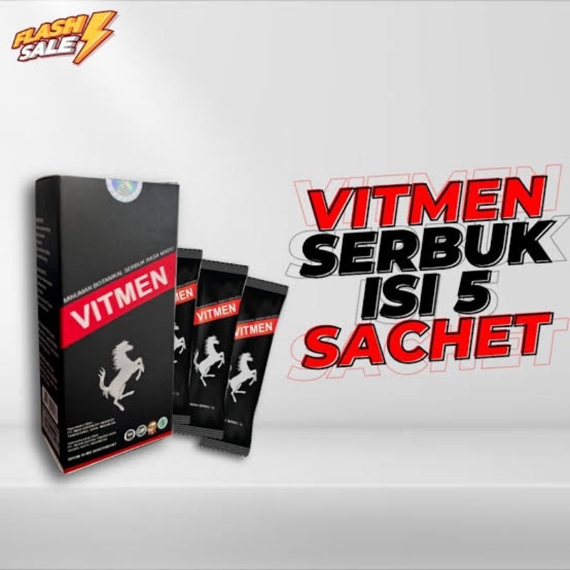 VITMEN MINUMAN OBAT KUAT PRIA TAHAN LAMA KESUBURAN 100 ALAMI ISI 5 SACHET