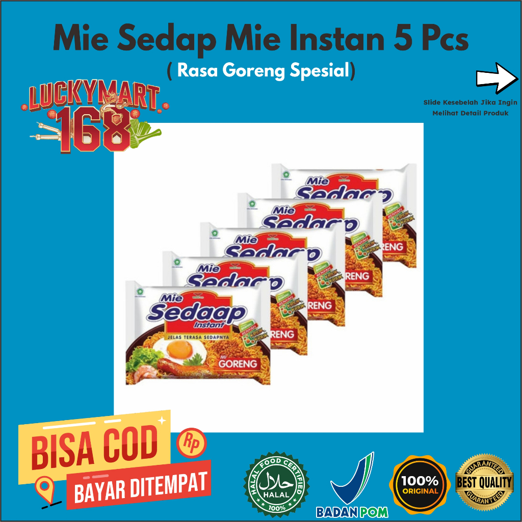 

Mie Sedap Mie Instan Goreng 5 Pcs x 90Gr