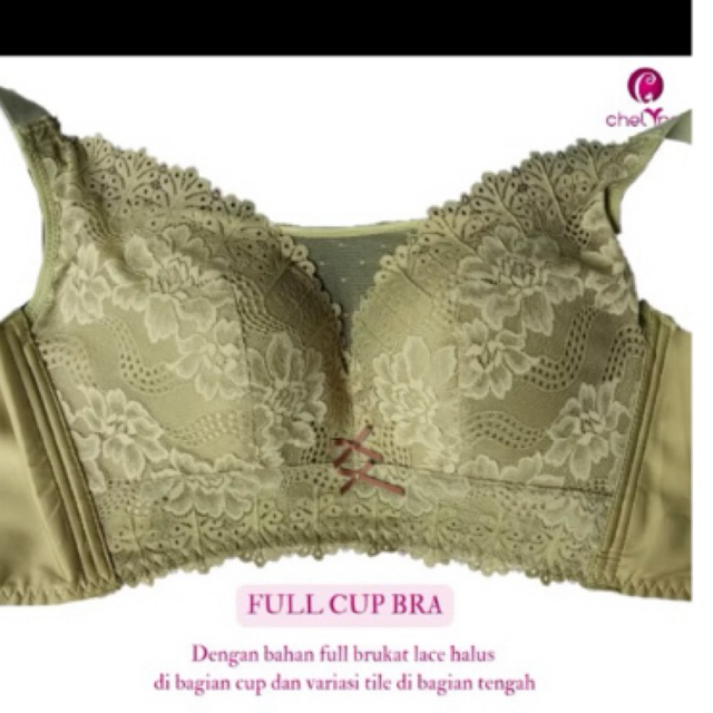 bra chelyne big cup tanpa kawat berbusa tipis