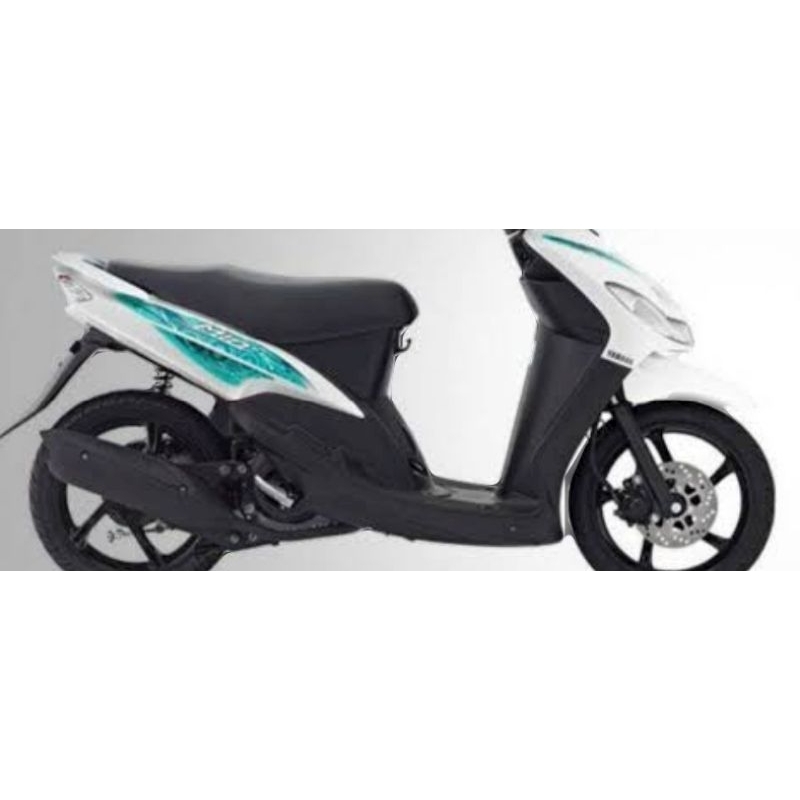 stiker striping mio smile putih hijau