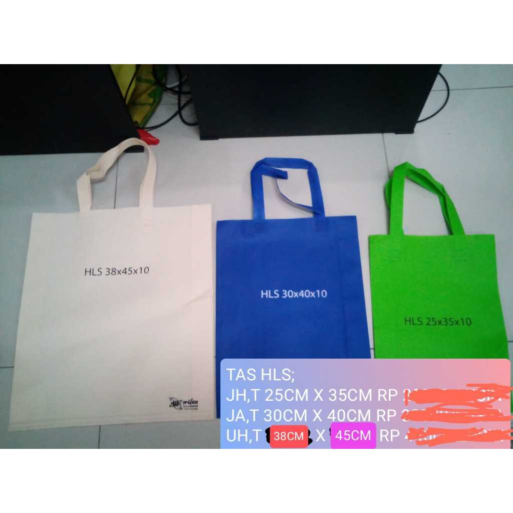 

[1pcs] shopping bag kain/Paperbag kain+gagang /tas spongbon/ tas tenteng