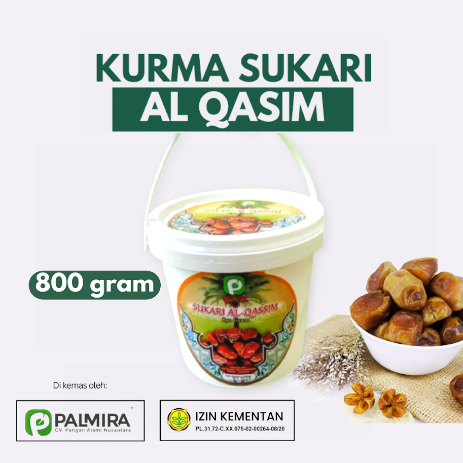 

Kurma Sukari Al Qasim kemasan Ember 800 gr